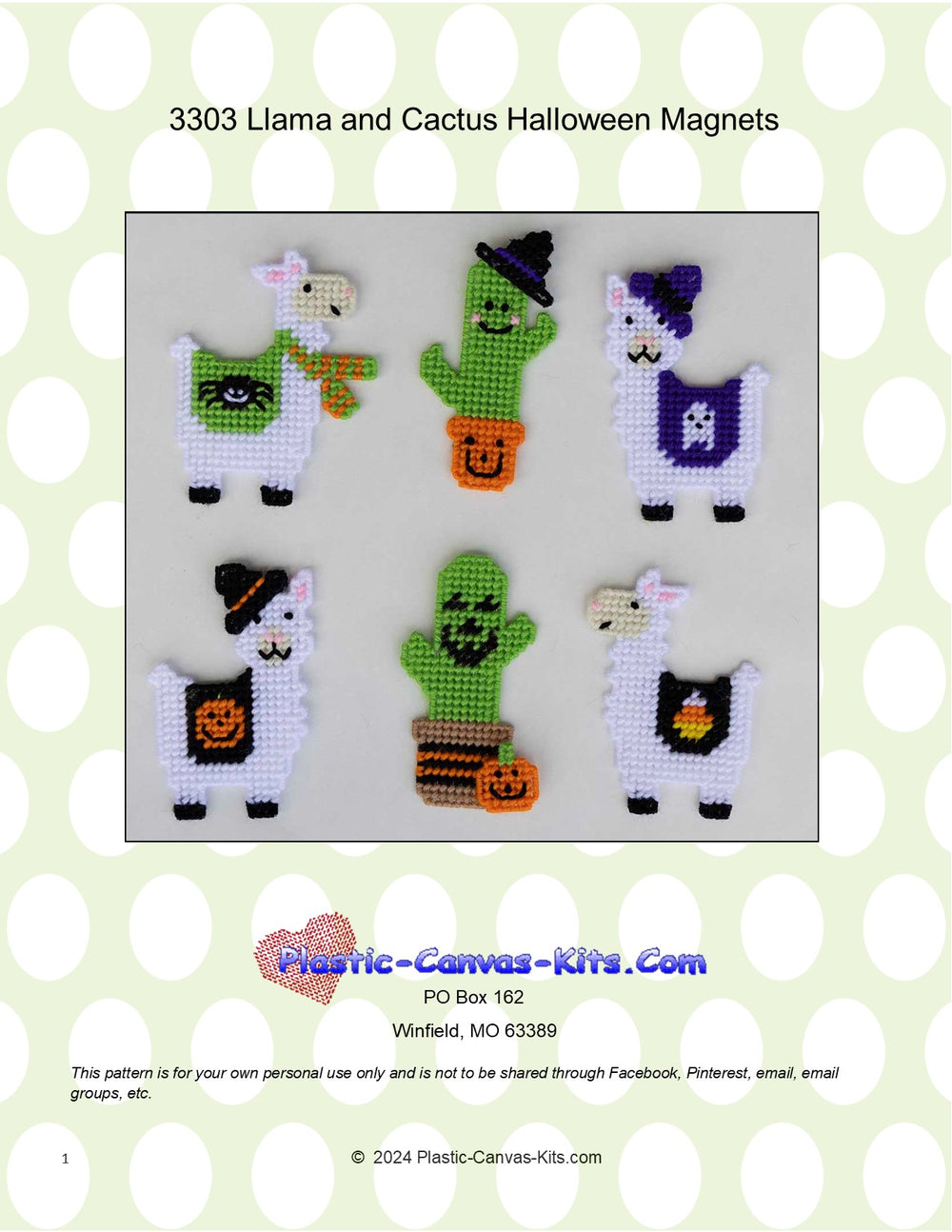 Halloween Llama and Cactus Magnets