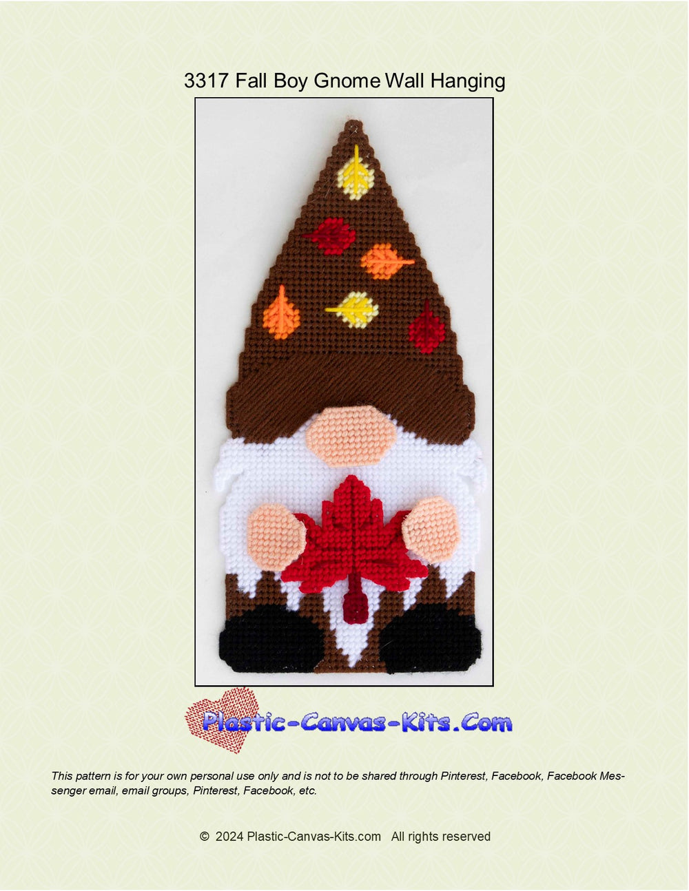 Fall Boy Gnome Wall Hanging