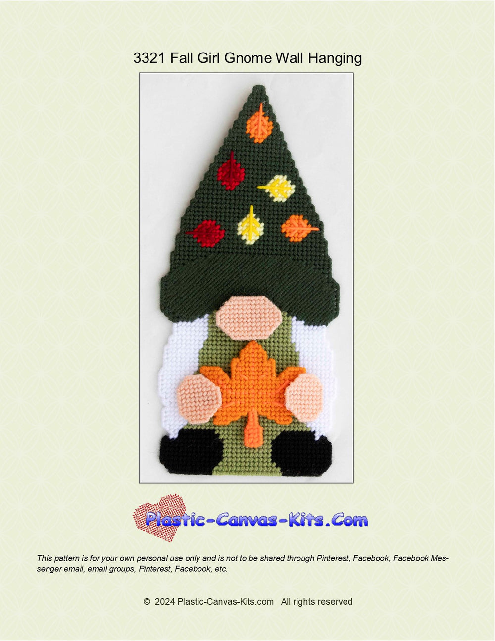 Fall Girl Gnome Wall Hanging
