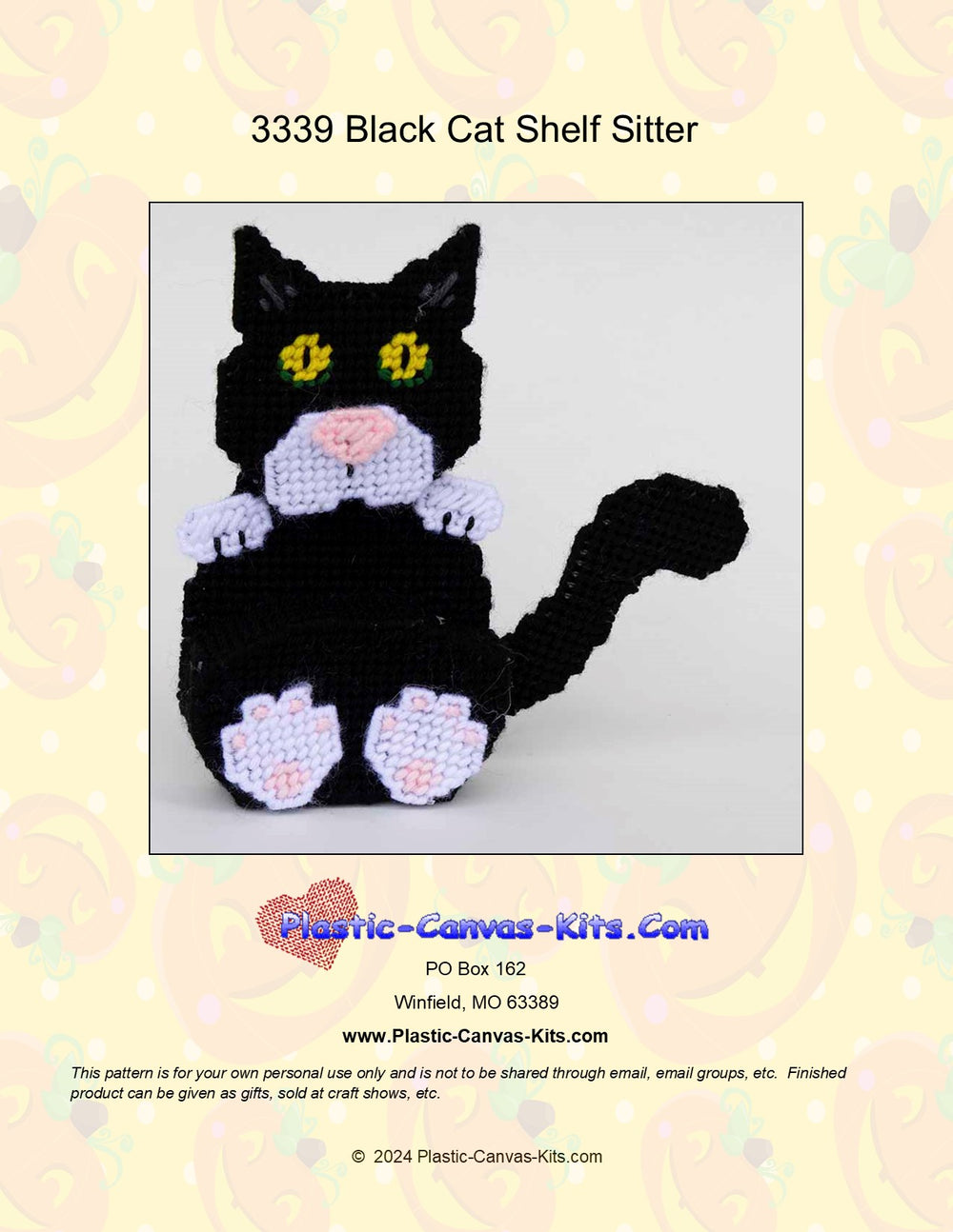 Black Cat Shelf Sitter
