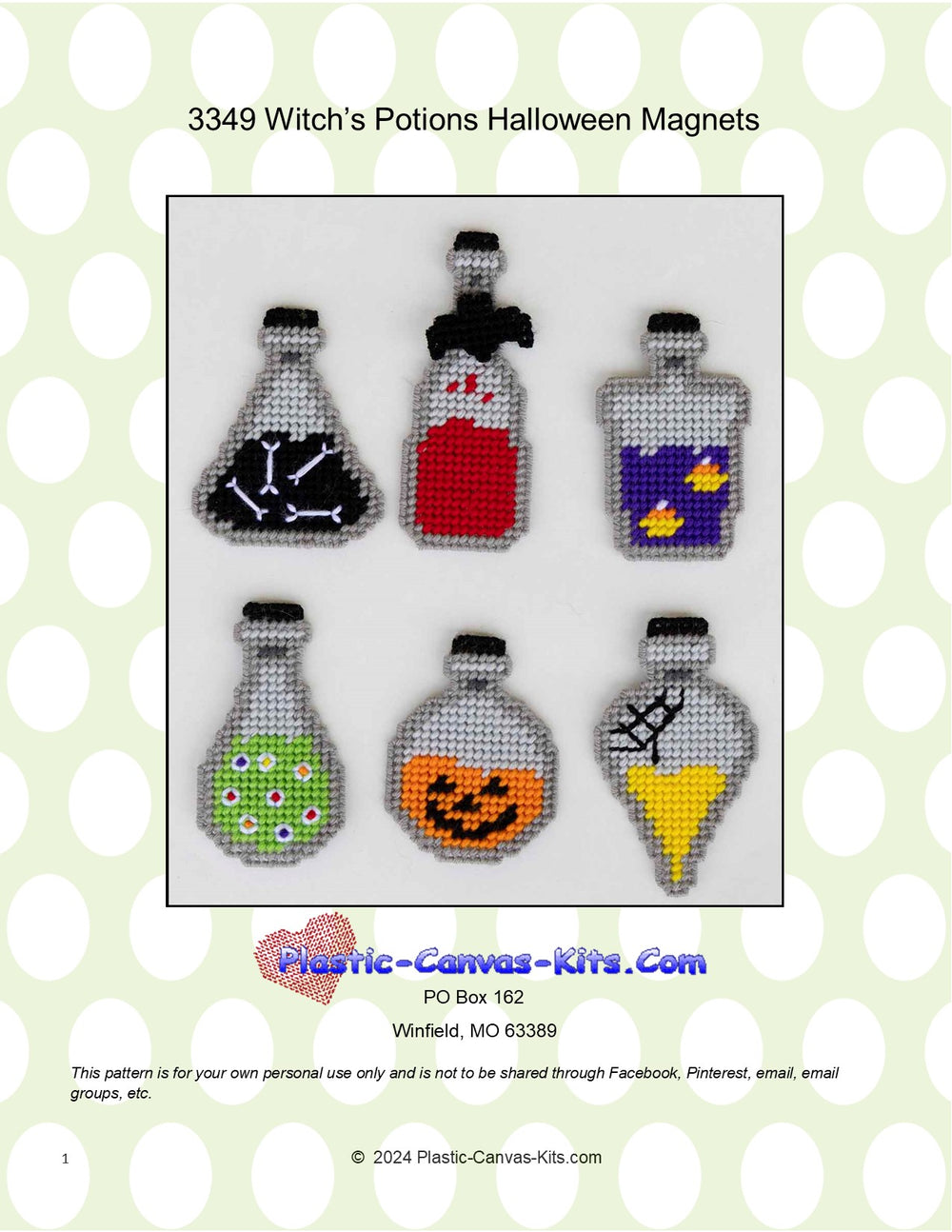 Witch's Potions Halloween Magnets