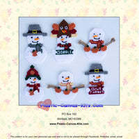Thanksgiving Snowman Magnets