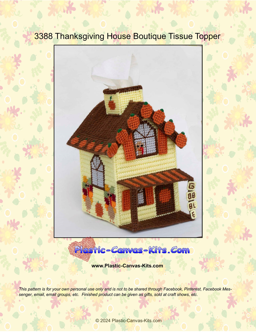 Thanksgiving House Boutique Tissue Topper