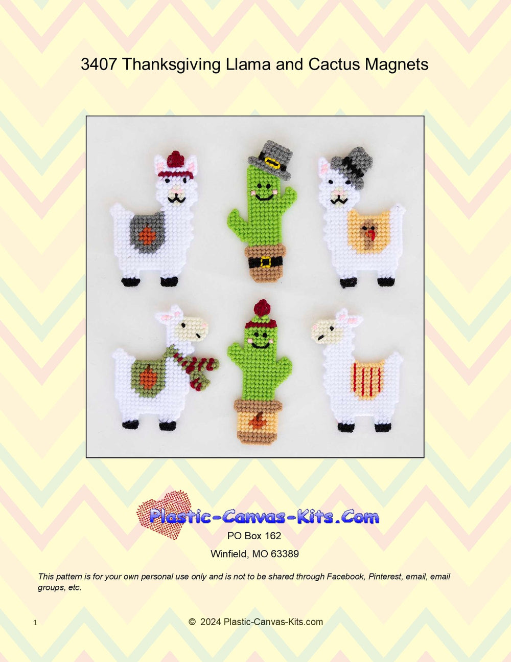 Thanksgiving Llama and Cactus Magnets