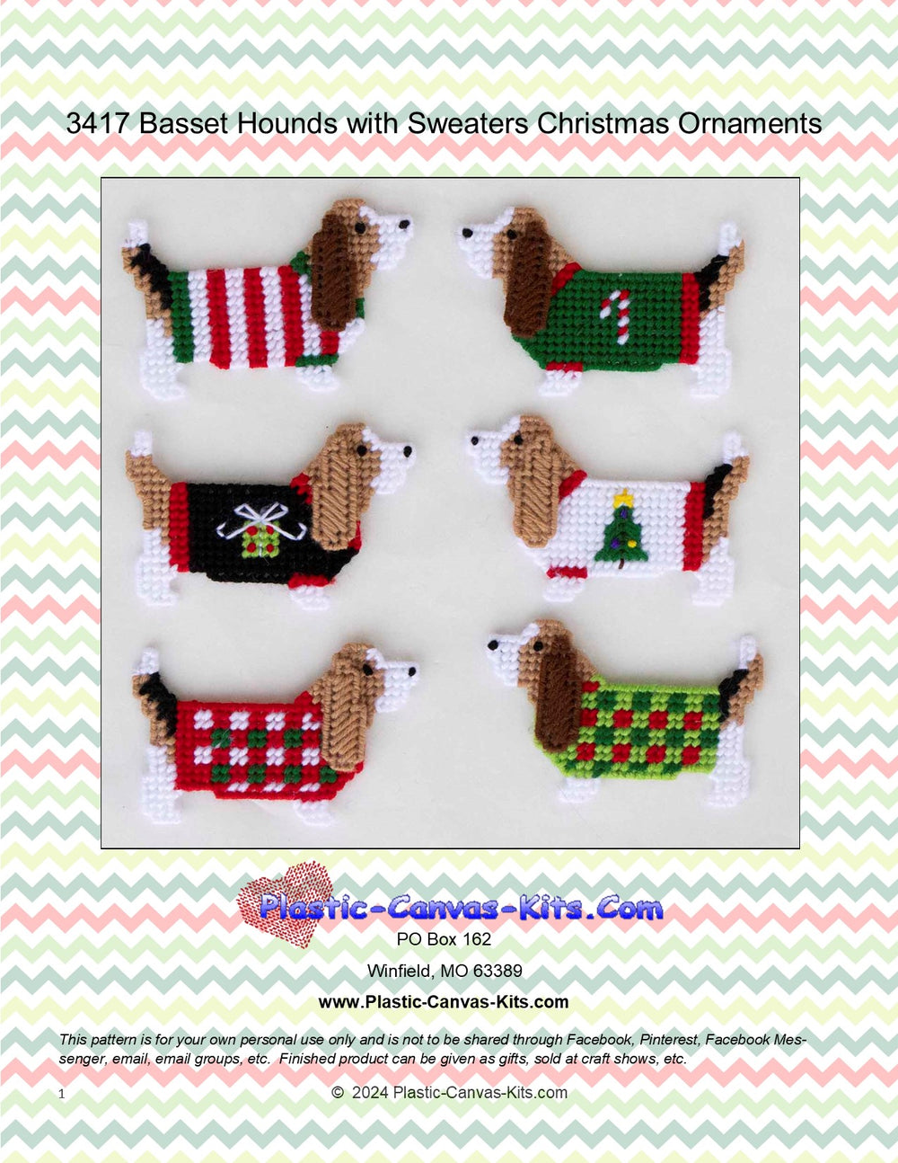 Basset Hounds in Sweaters Christmas Ornaments