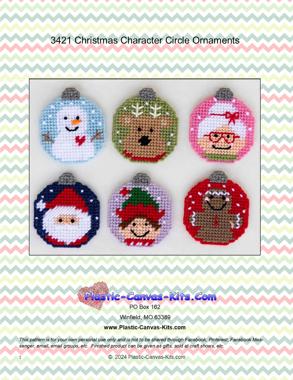 Christmas Characters Circle Ornaments