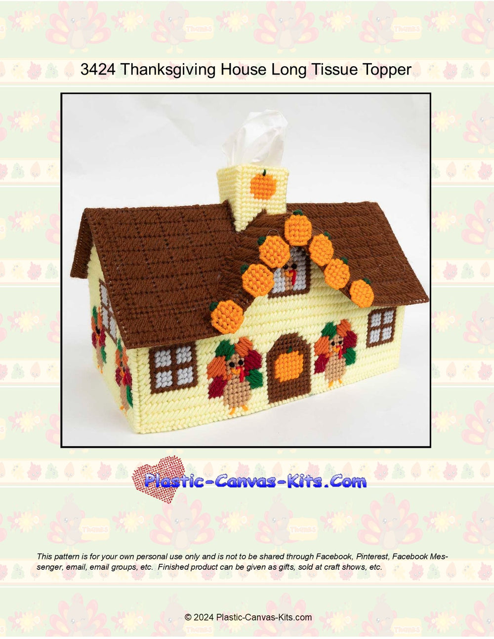 Thanksgiving House Long Tissue Topper