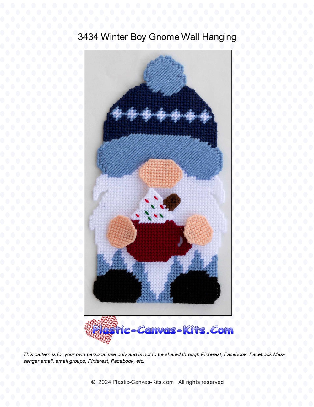 Winter Boy Gnome Wall Hanging