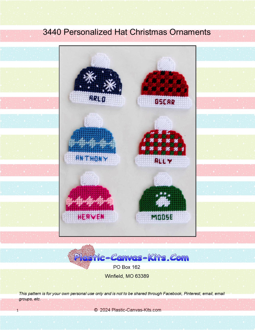 Personalized Hat Christmas Ornaments