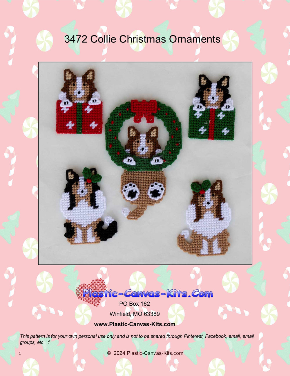 Collie Christmas Ornaments