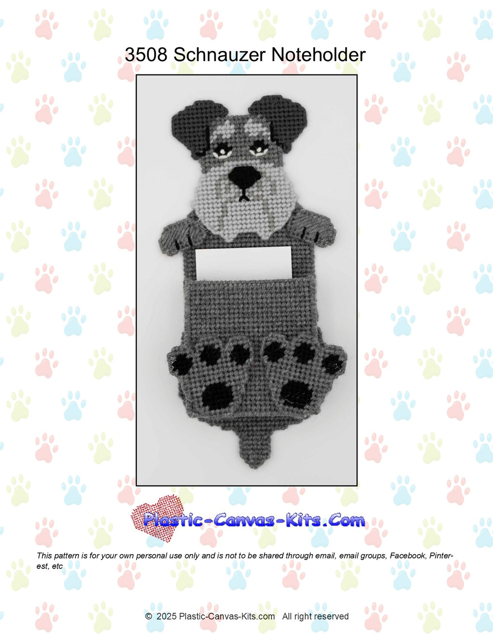 Schnauzer Note Holder