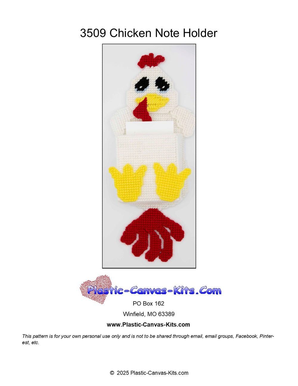 Chicken Note Holder