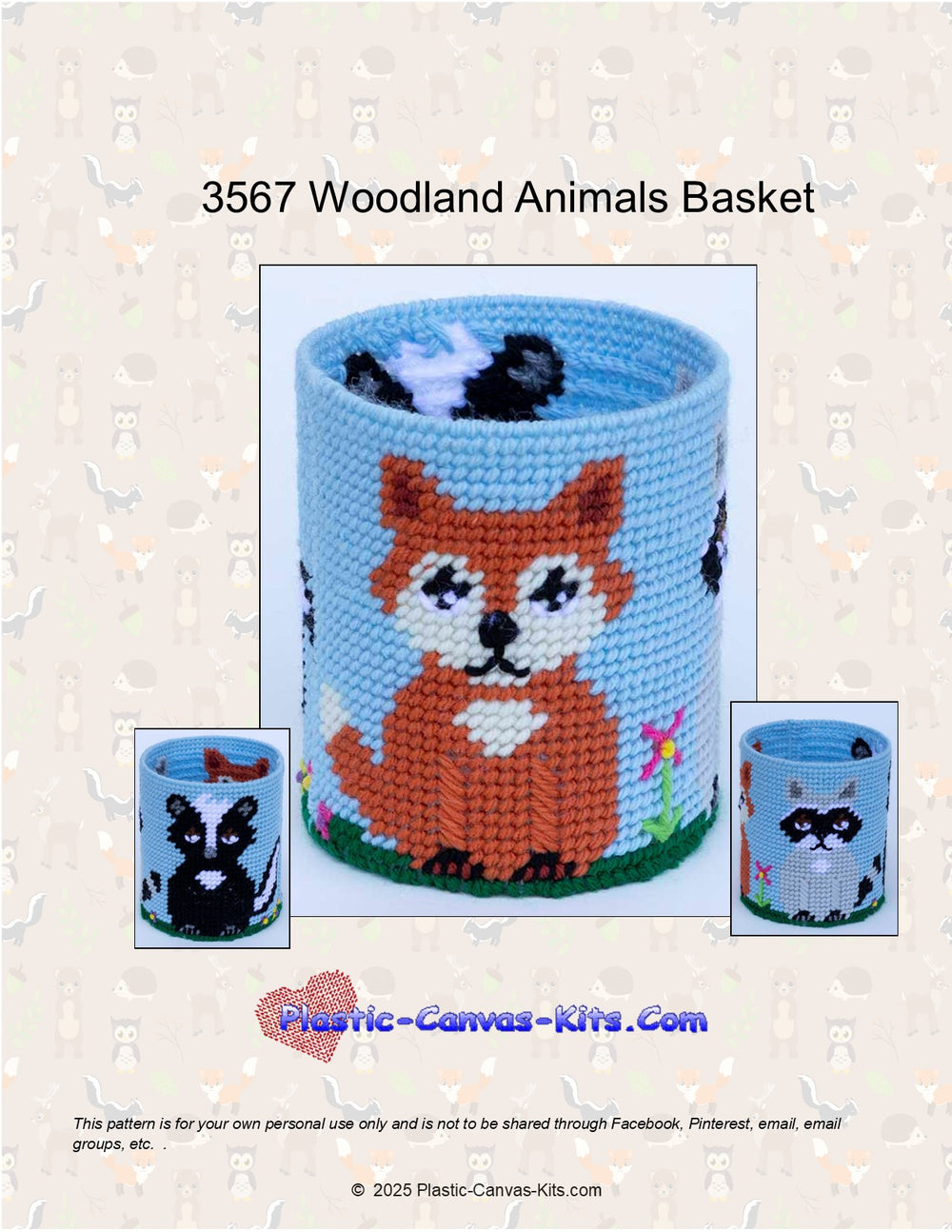 Woodland Animals Basket