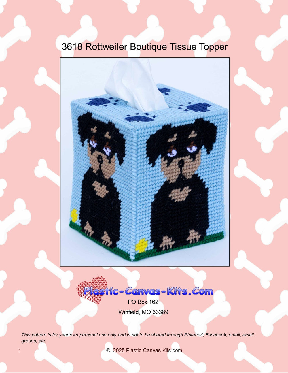Rottweiler Boutique Tissue Topper