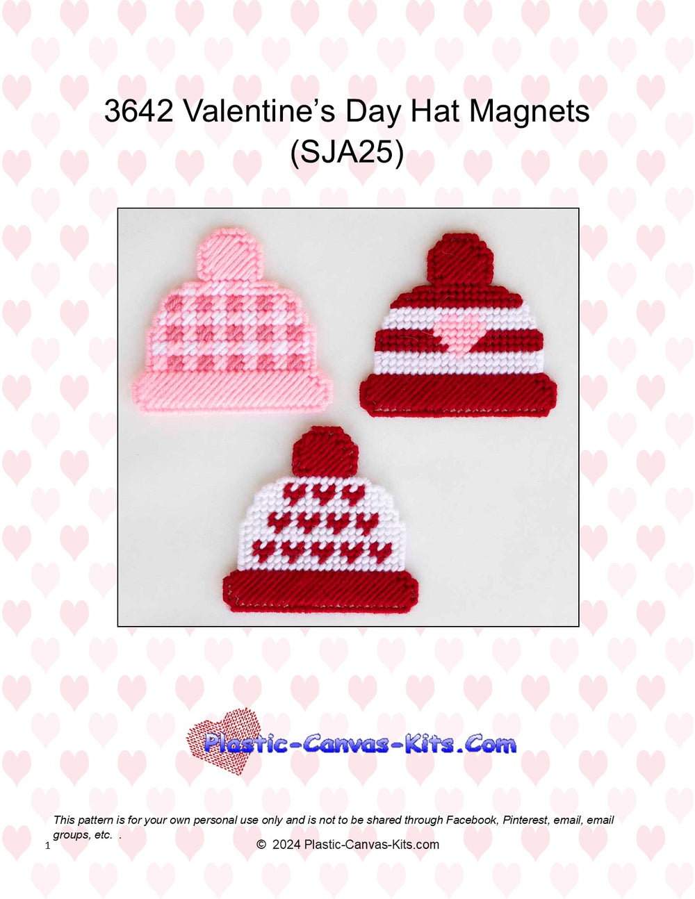Valentine's Day Hat Magnets