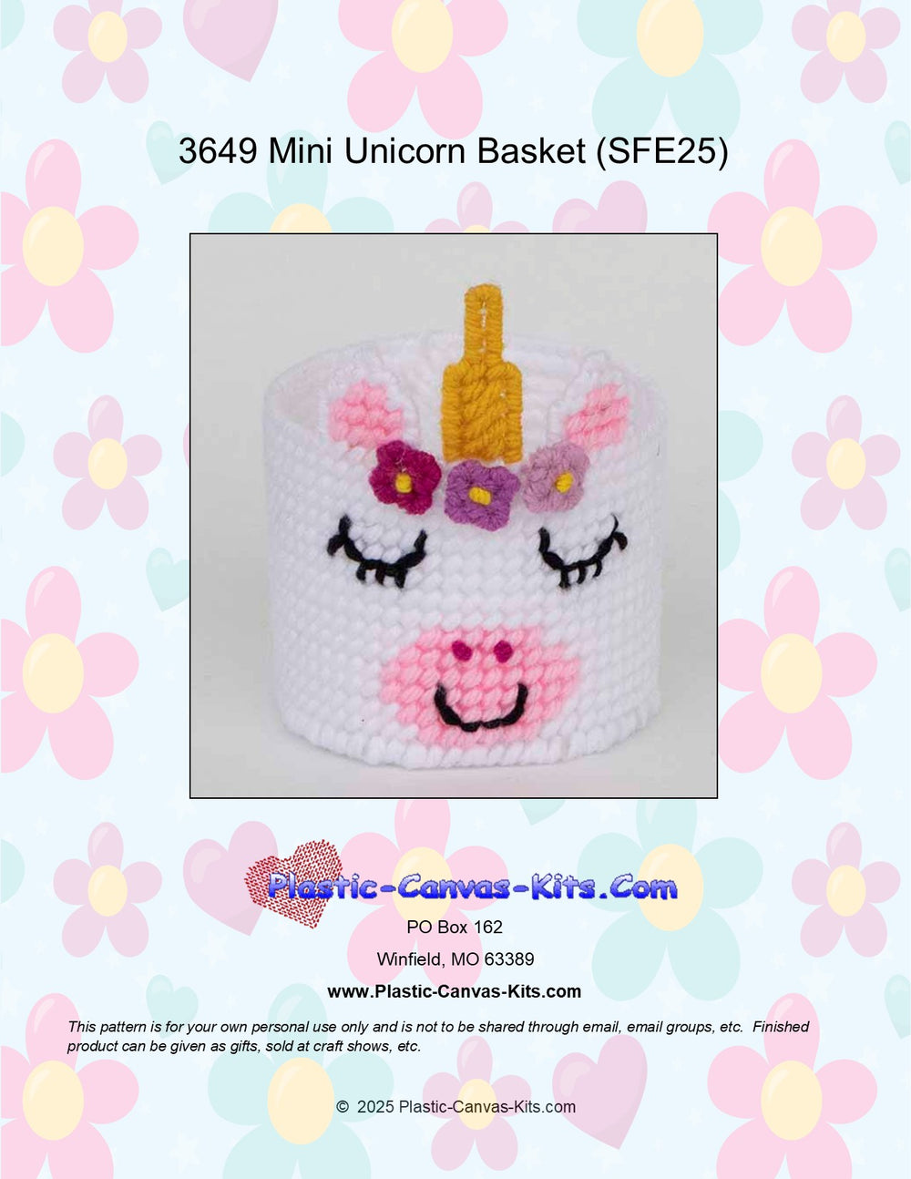 Mini Unicorn Basket