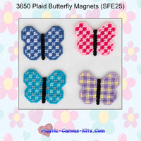 Plaid Butterfly Magnets