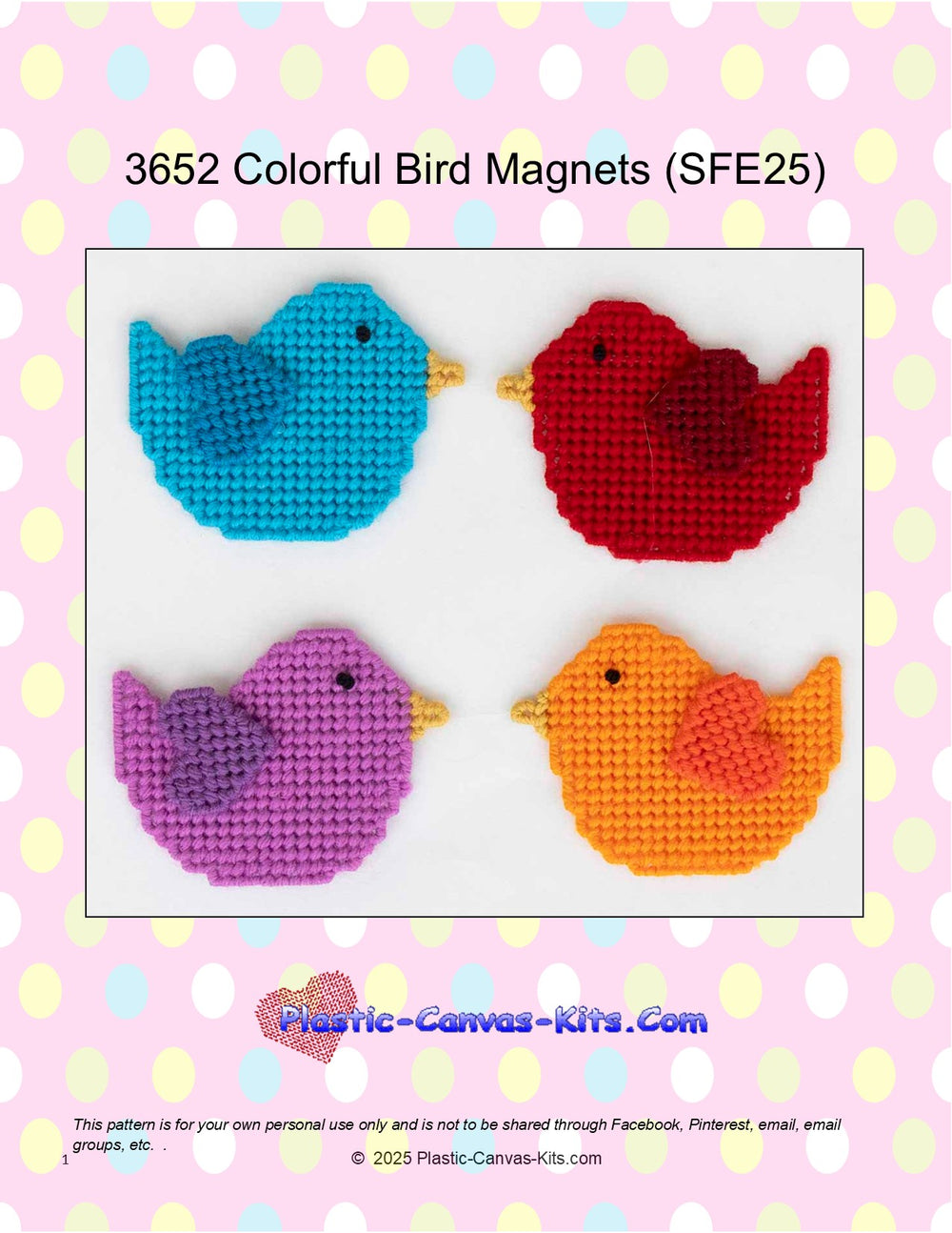 Colorful Bird Magnets