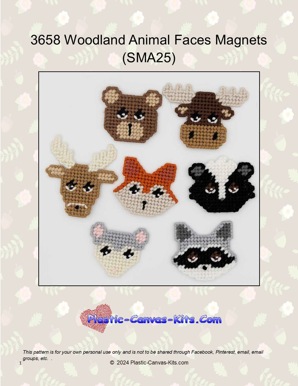 Woodland Animal Face Magnets