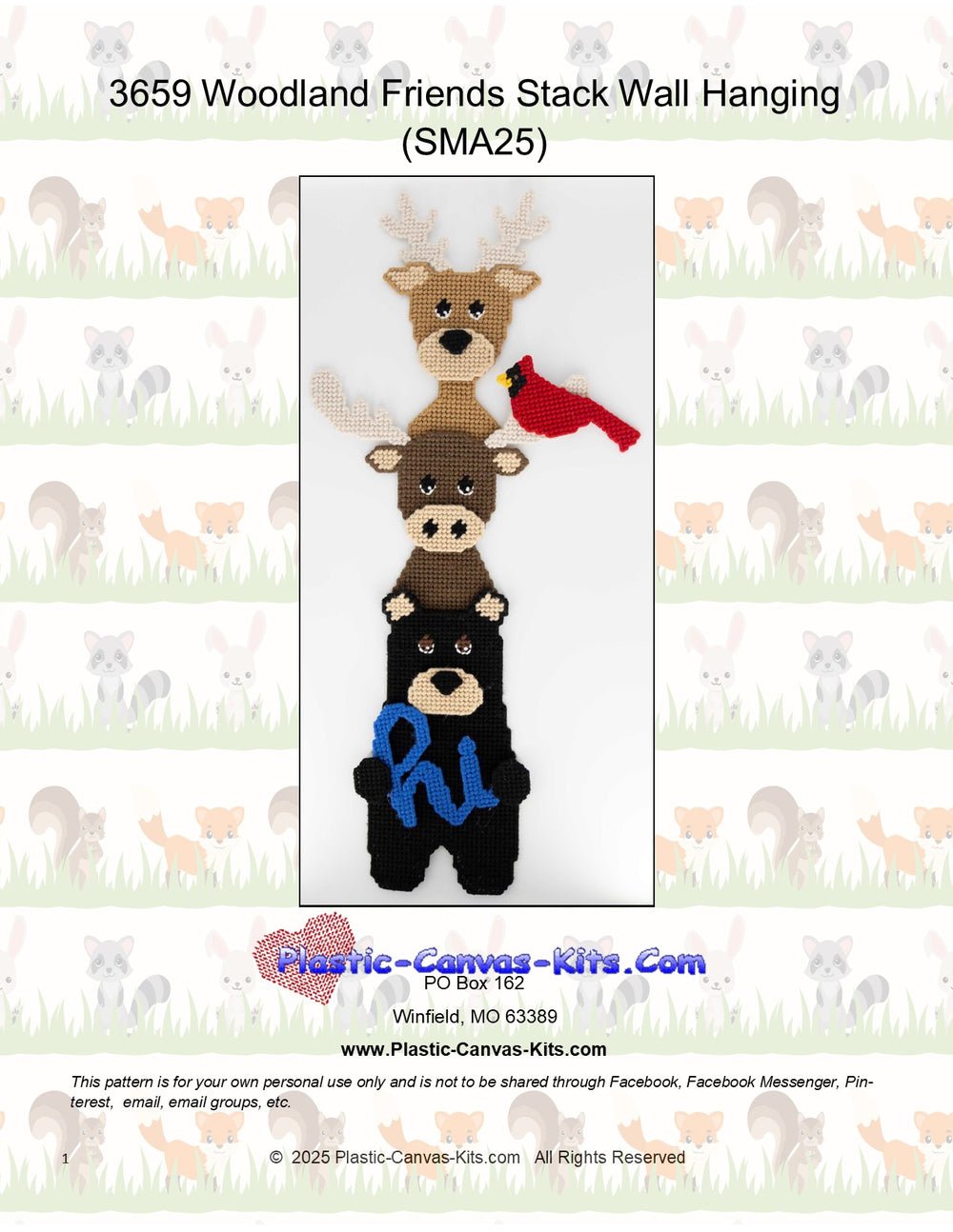 Woodland Friends Stack Wall Hanging