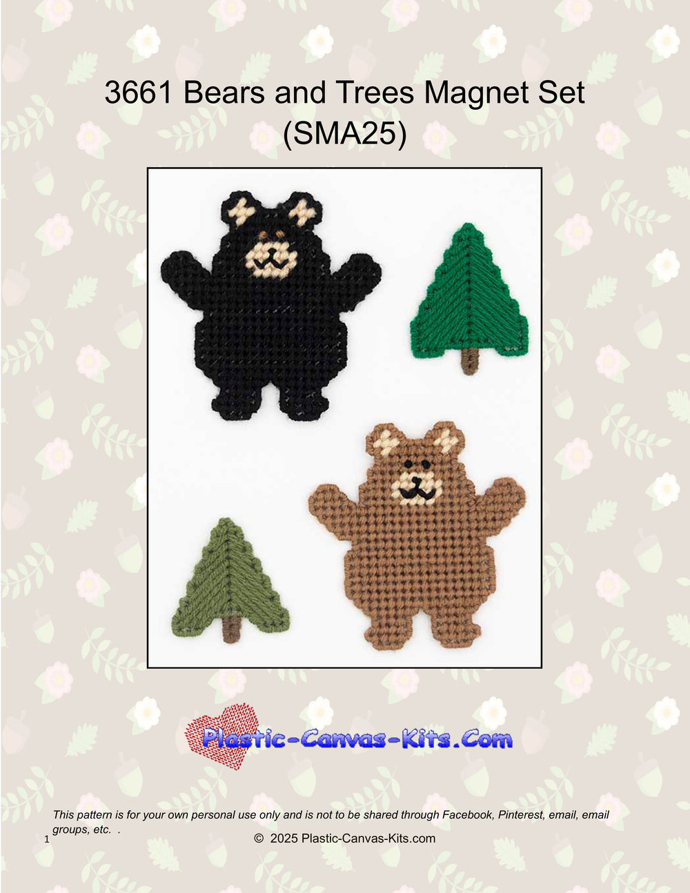 Bears and Trees Magnet Set