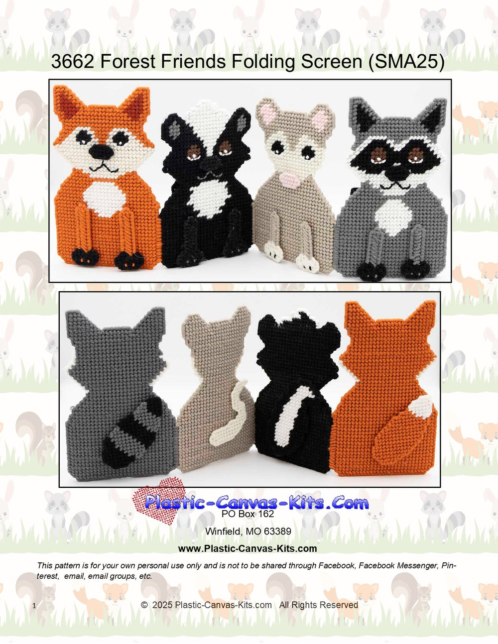 Forest Friends Folding Screen