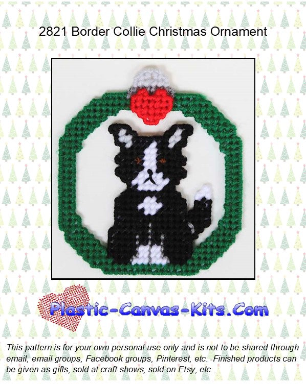 Border Collie Christmas Ornament