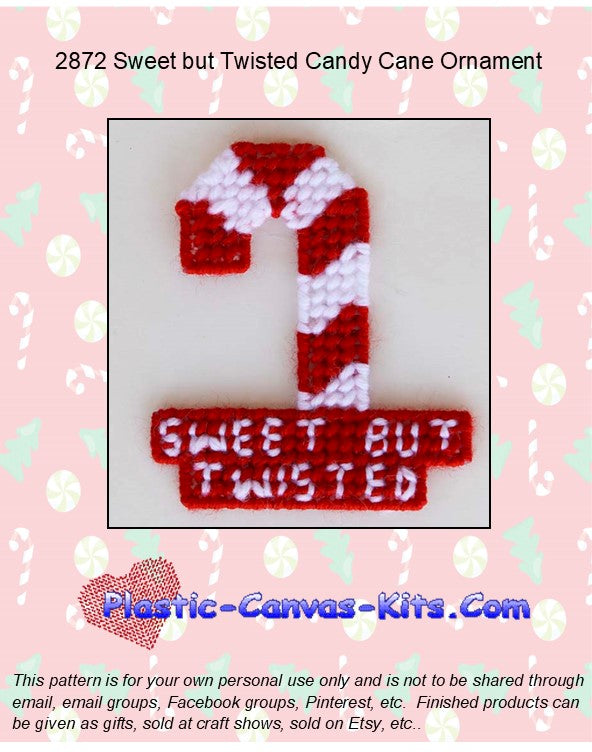 Sweet but Twisted Candy Cane Ornament