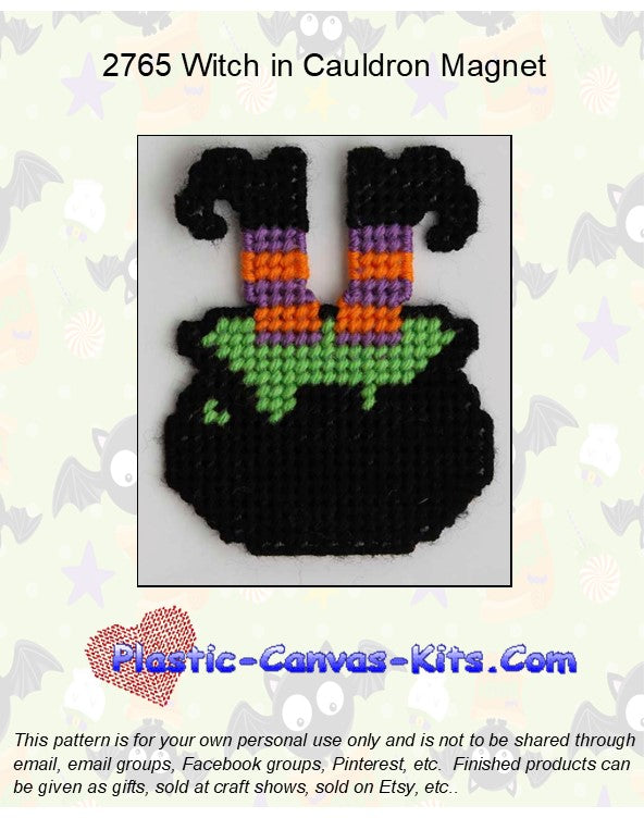 Witch in Cauldron Magnet