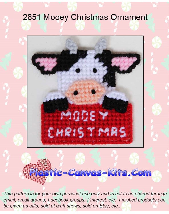 Mooey Christmas Cow Ornament