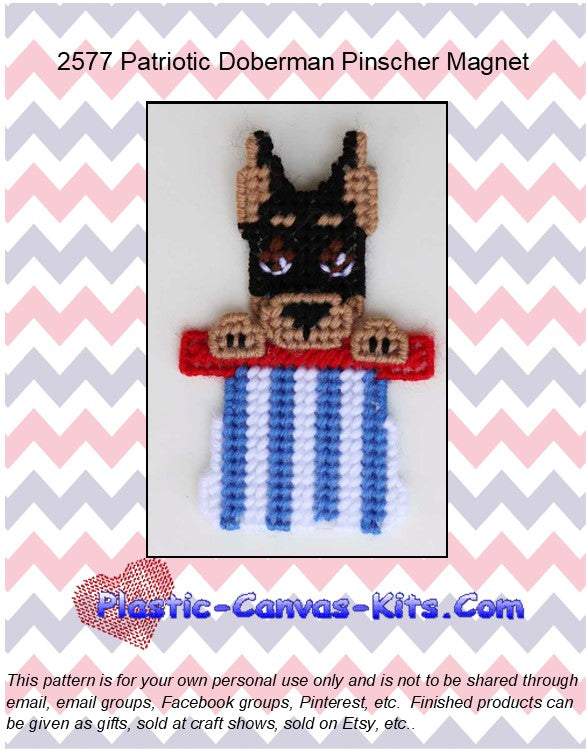 Patriotic Doberman Pinscher Magnet