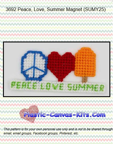 Peace, Love, Summer Magnet