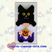 Black Cat Gnome Magnet