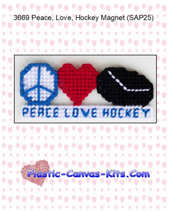 Peace, Love, Hockey Magnet