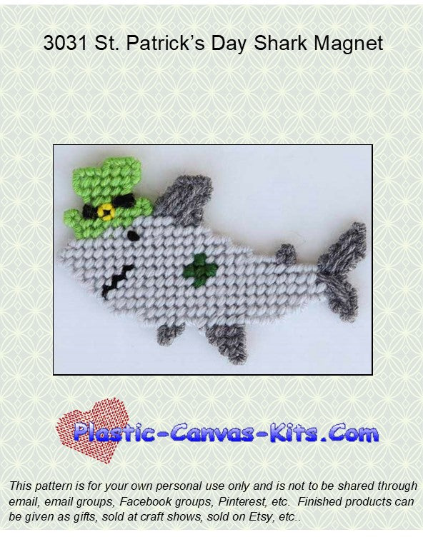 St. Patrick's Day Shark Magnet