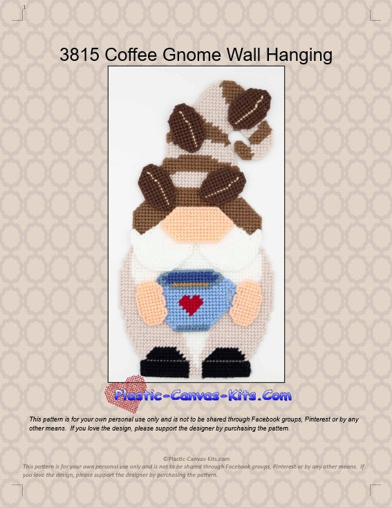 Coffee Gnome Wall Hanging