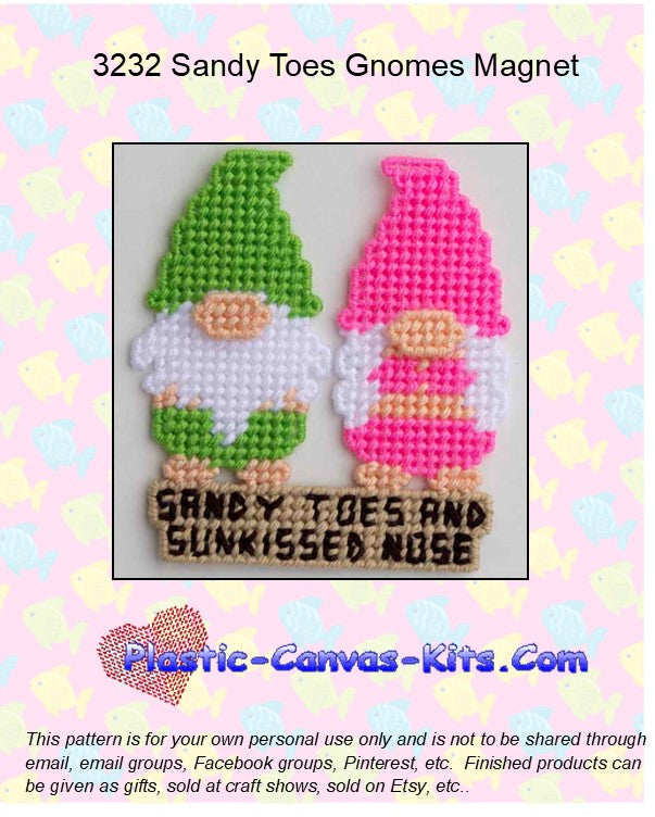 Sandy Toes Gnomes Magnet