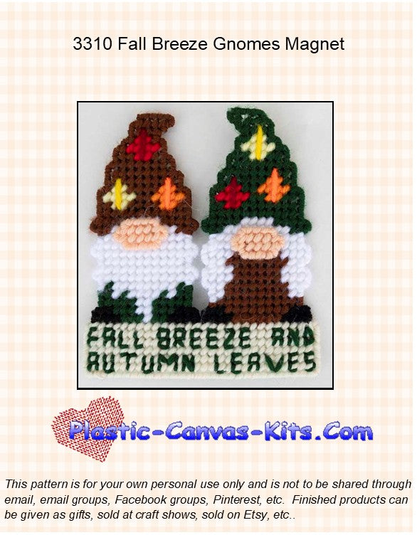 Fall Breezes Gnomes Magnet