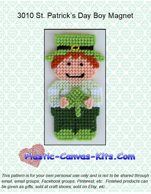 St. Patrick's Day Boy Magnet