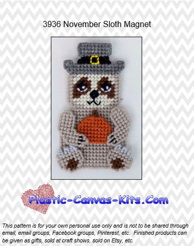 November Sloth Magnet