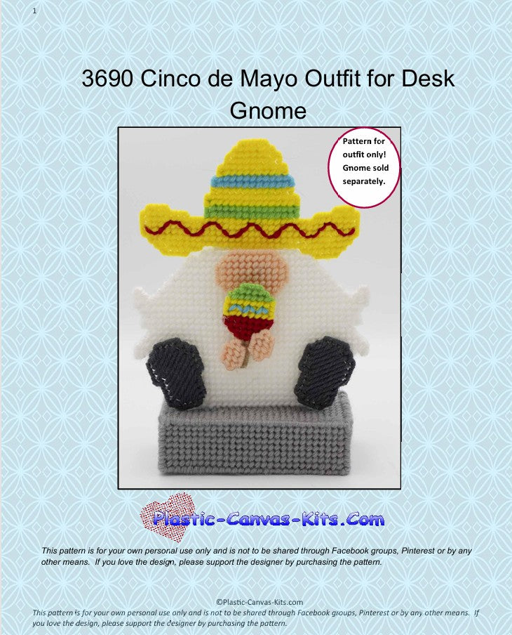 Cinco de Mayo Outfit for Desk Gnome