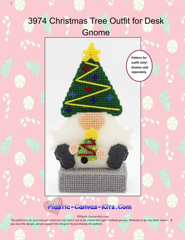 Christmas Tree Outfit for Desk Gnome
