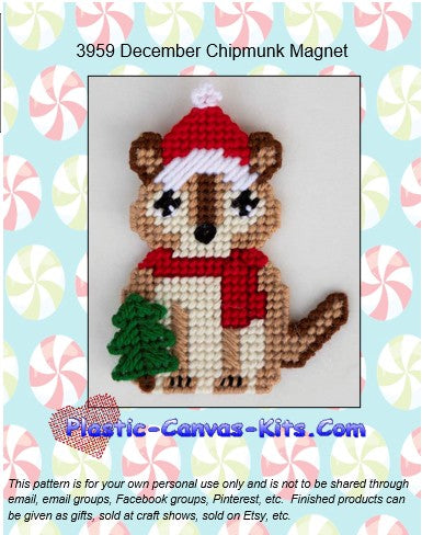 December Chipmunk Magnet