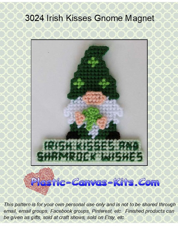 Irish Kisses Gnome Magnet