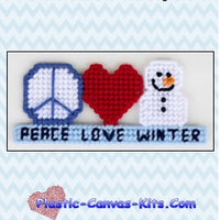 Peace, Love, Winter Magnet