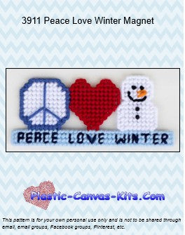 Peace, Love, Winter Magnet
