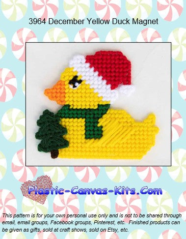 December Yellow Duck Magnet