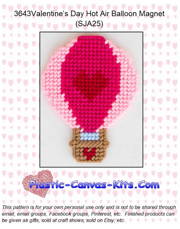 Valentine's Day Hot Air Balloon Magnet