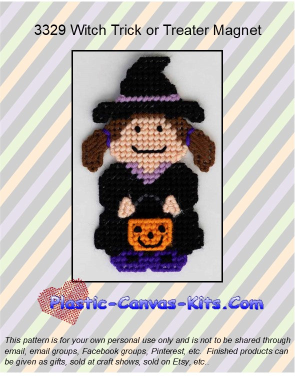 Witch Trick or Treater Magnet