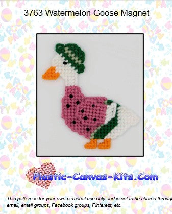 Watermelon Porch Goose Magnet